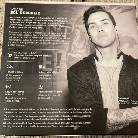 SOL REPUBLIC SHADOW WIRELESS HEADPHONES - Picture 2 of 2